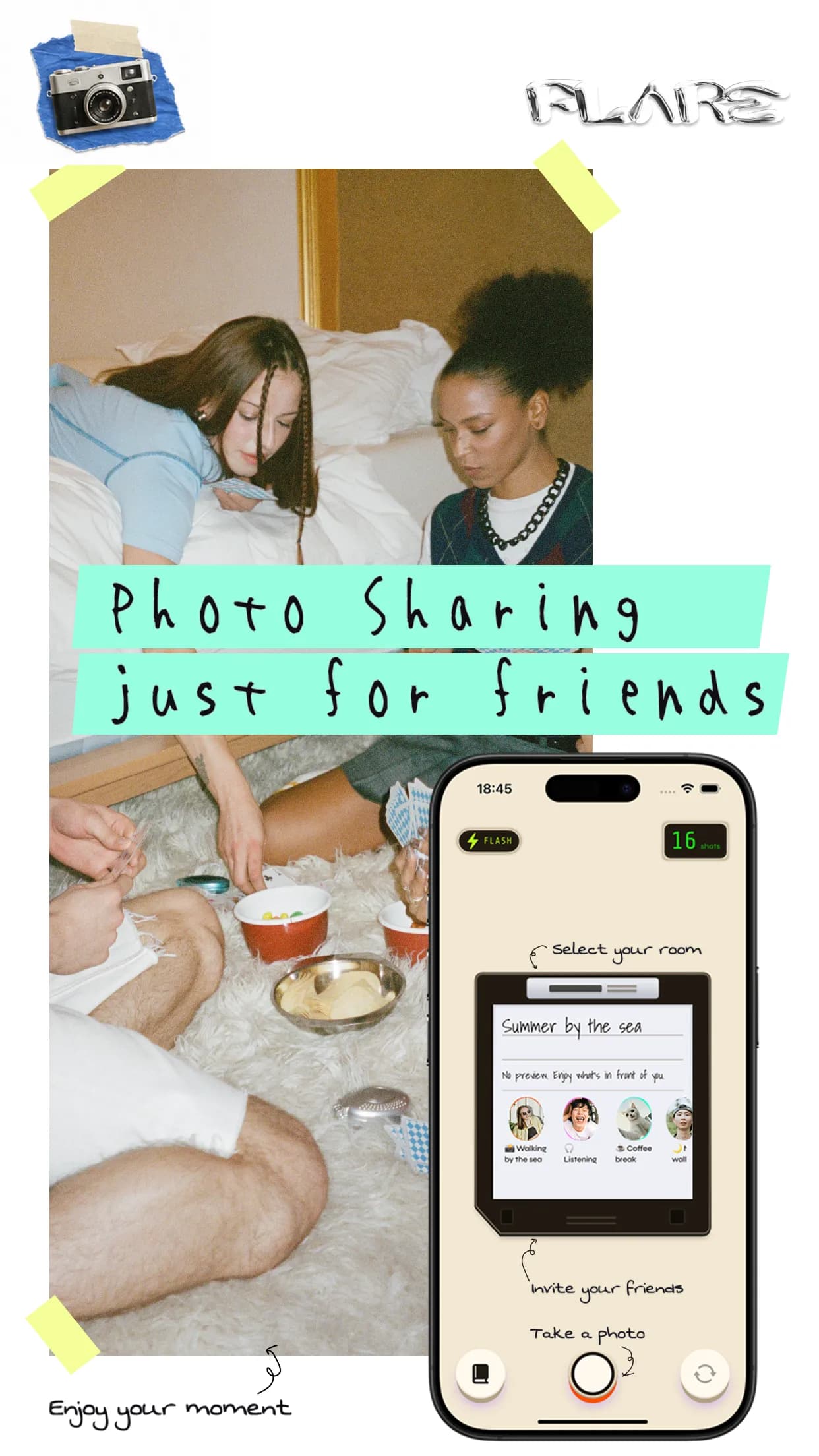 Flare photo sharing for just you and your closest friends